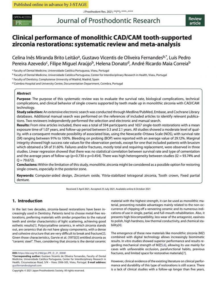 Journal of Prosthodontic Research André Correia